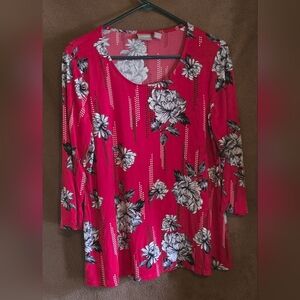 Chico's Pink Floral Blouse